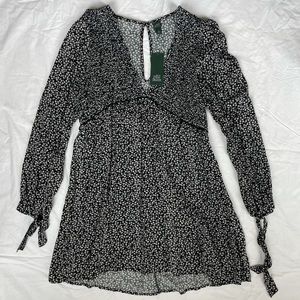 Wild fable black floral dress size large